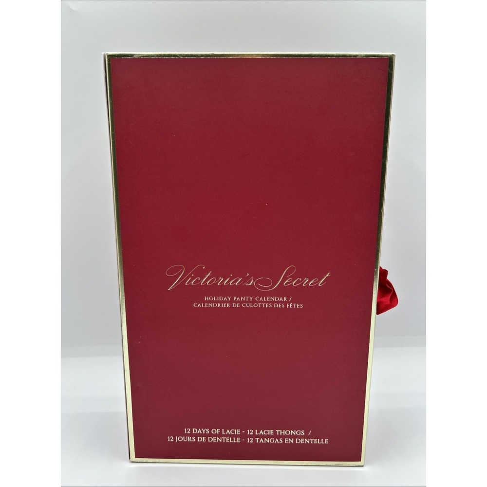 Victoria's Secret Holiday Panty Calendar 12 Days of Lacie Thongs Gift Box Set XS